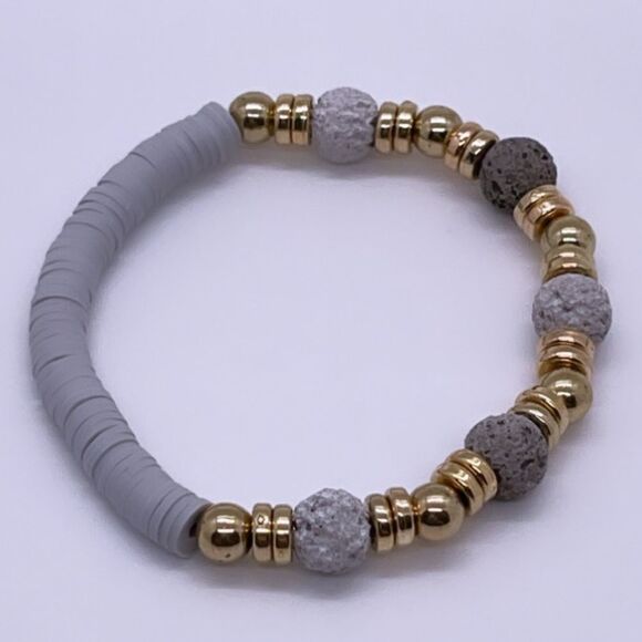 NWT Wool + Pepper Co. Lava Rocks Bracelet - Picture 2 of 7